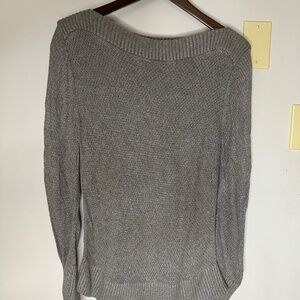 Banana Republic Gray Boatneck Knit Relaxed Fit Pullover Sweater Small